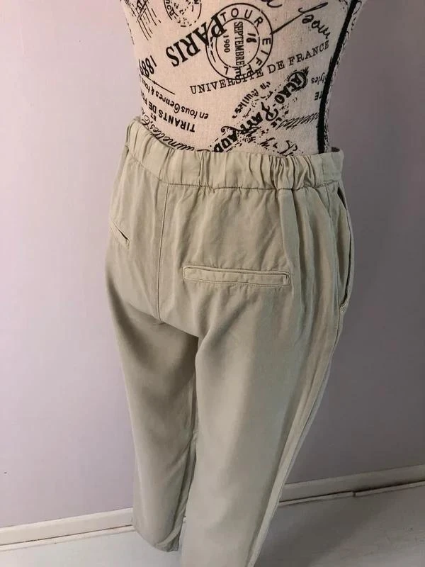 Sage green fluid tapered pants Mango – Size XS (34) – photo 4